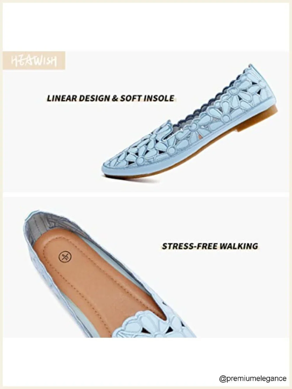 Women's Slip On Ballet Flats PU Leather Round Toe Dress Shoes